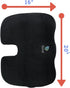 20 16 3.5 FOMI Extra Wide and Thick Firm Coccyx Seat Cushion | x x | Large Black Orthopedic Memory Foam Pad for Car