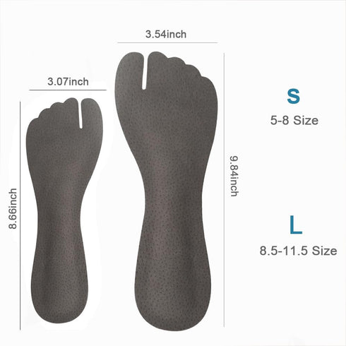 2 Pairs Pigskin Flip Flop Inserts, Anti-Slipping Cushion Insoles for Thong Pain Relief, Self Adhesive Arch Support
