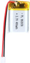 3.7V 400mAh 802030 Lipo Battery, Rechargeable Lithium Polymer Ion Battery Pack with PH2.0mm JST Connector