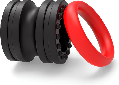 Sex Toys Cock Ring for Men Delay Ejaculation, Double Penis Ring Silicone Cock Rings Sexual Stimulation Device Adult Sex