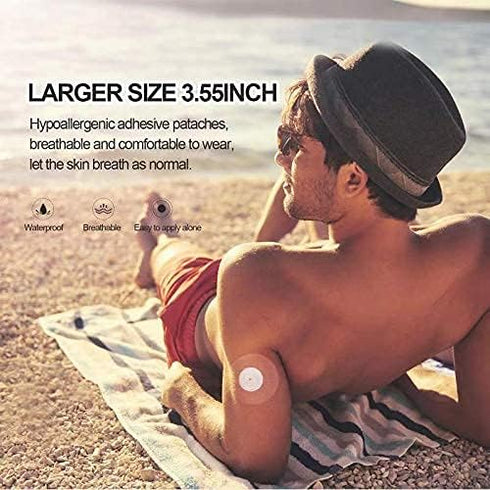 40Pack Libre Sensor Covers, Waterproof & Breathable Patches for Libre 1/2/3 Plus & Lingo-Clear CGM Patches