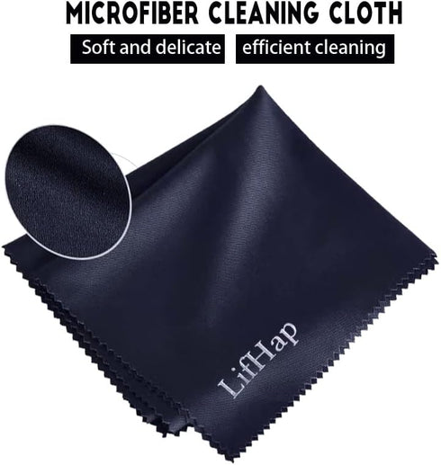 Extra Large Microfiber Cleaning Cloths (12"x 12") for Glasses, Phone, Computer Screen, 6 Pcs Eyeglass Cleaner Wipes