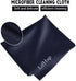 Extra Large Microfiber Cleaning Cloths (12"x 12") for Glasses, Phone, Computer Screen, 6 Pcs Eyeglass Cleaner Wipes