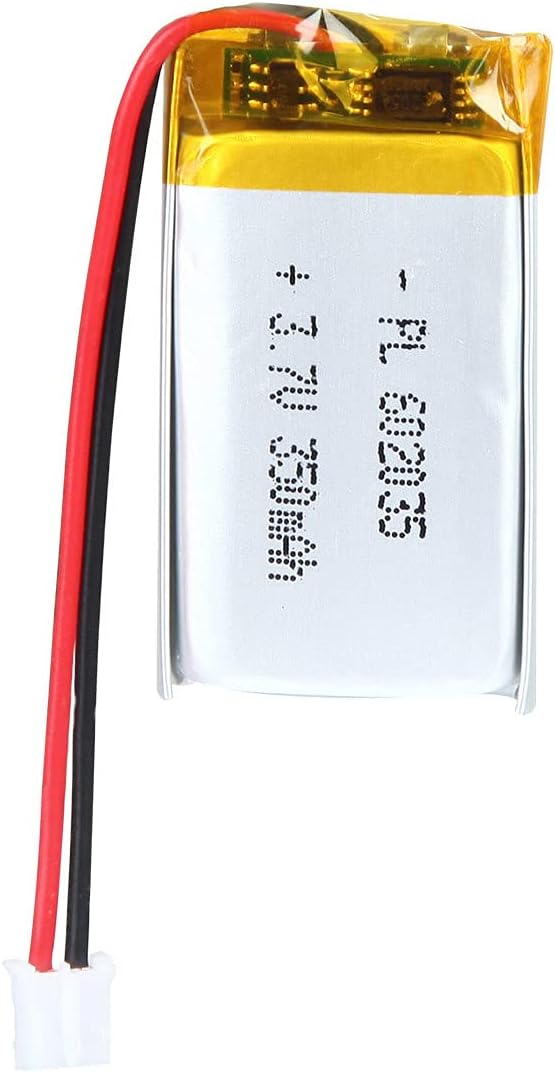 YDL 3.7V 350mAh 602035 Lipo Battery, Rechargeable Lithium Polymer Ion Battery Pack with PH2.0mm JST Connector