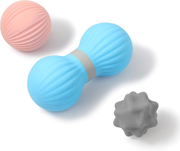 HODEMI Peanut Massage Ball Set, 3 Pack Peanut Roller, Textured Massage Ball
