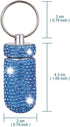 Purple Pill Holder Keychain, Mini Waterproof Container for Pills, Lightweight Portable Bling Aluminum Key Chain