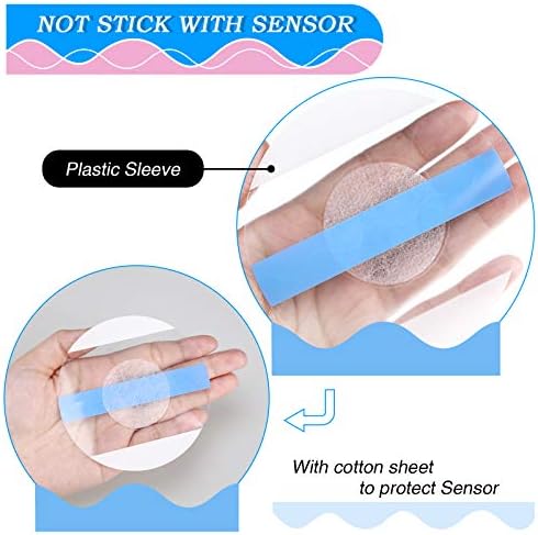 Nuanchu 48 Pack Sensor Covers Compatible with Freestyle Libre 1/2/3, Waterproof CGM Sensor Patches, Glucose Monitor