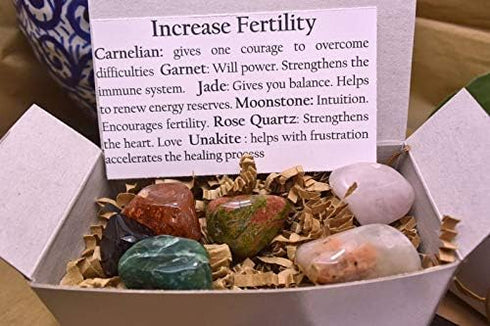 Healing Atlas Fertility Crystals Kit - Boost Pregnancy Chances, Enhance Fertility Naturally Fertility Gemstone Kit