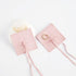 40 Pieces Pink Microfiber Jewelry Pouch, 8 x 8 cm Luxury Small Gift Bag with String for Earrings, Necklace, Ring