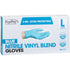 ForPro Professional Collection Disposable Nitrile Vinyl Blend Gloves, 4 Mil Extra Protection, Powder-Free, Latex-Free, Non-Sterile, Food Safe, Blue, Large, 100-Count