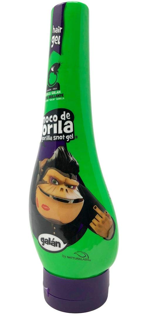 Moco de Gorila Galan Hair Gel | Extra Brillante Hair Styling Gel for Extreme Long-lasting Hold, Gorilla Snot Gel is the Ultimate Hair Gel to bring Shine to any Hairstyle; 11.9 oz Squizz Bottle