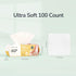 Disposable Face Towel, 200 Count - Ultra Soft Thick Cotton Dry Wipes for Cleansing, Makeup Remover