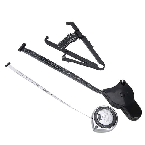 3 pcs Metric Body Fat Tester, Waist Fat Thickness Caliper, Tape Measure for Body Composition Monitors
