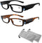 2 Pcs Reading Glasses with Lights, LED Readers for Men Women, Lighted Magnifier Nighttime Reader, +250