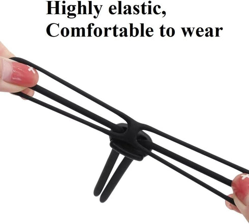 kunenfvk Set Adjustable Ball Stretcher Penis Ring Sex Toys for Men, Silicone Cock Rings for Men Erection Sex Adult