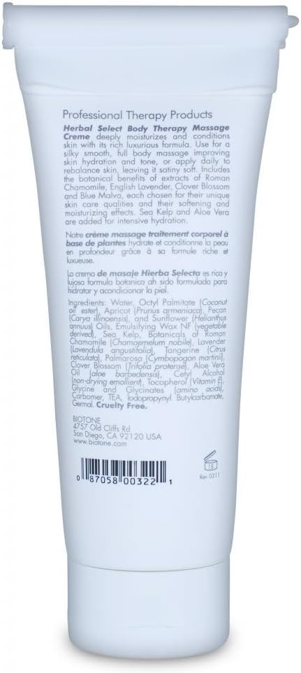 Biotone Herbal Select Body Therapy Creme, 7 Ounce Massage Products