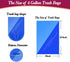 4 Gallon Small Clear Trash Bags, 180pcs, Strong Garbage Bags for Bathroom, Office, Fit 12-15 Liter