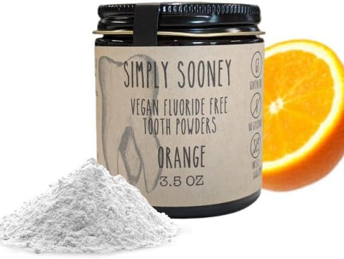 Simply Sooney Glass Jar Vegan Fluoride Free Remineralizing Tooth Powder Kid Safe