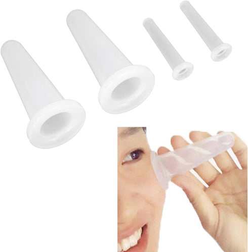 4 Pcs Silicone Facial Cupping Set, Vacuum Massage Cup Kit for Face, Eyes, Lips, Neck, Anti Aging Wrinkle Therapy Set
