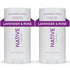 Native Deodorant with Naturally Derived Ingredients, 72 Hour Odor Control | Aluminum Free, Lavender & Rose, 2-Pack