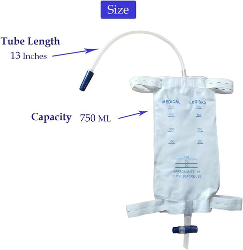 YEYSXSY Set 10pcs 1pcs 500ml 1pcs 2000ml Bag(25mm/0.98inch) Condom Catheter External self Sealing Male Condom Catheter