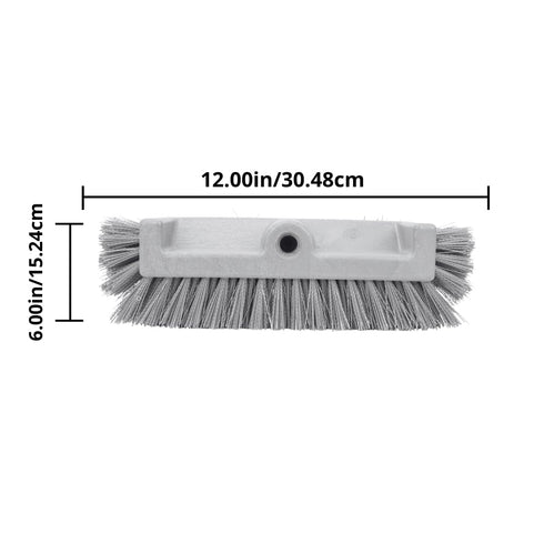 SPARTA Multi-Level Tile Scrub Brush, 12" Wide Heavy-Duty Brush for Commercial Tiles, Tubs and Floors, Orange