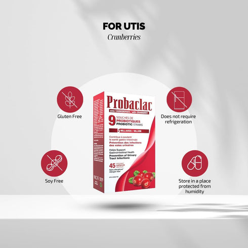 Immune 45 Womens Probiotic with Cranberry, Multi-Strain Supplement for Digestive Balance, Urinary Tract Health