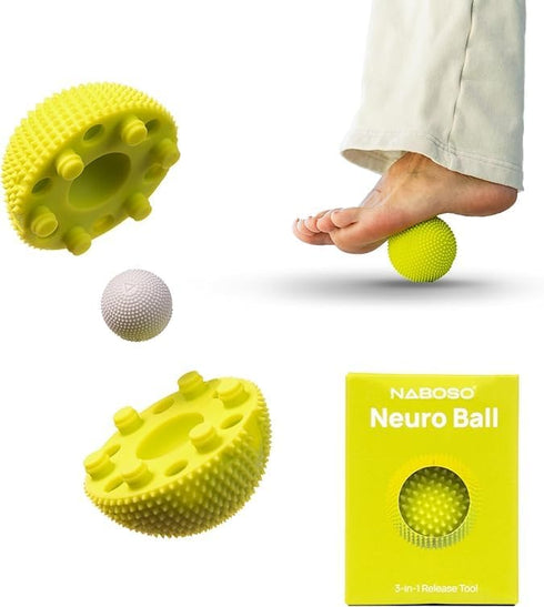 NABOSO Neuro Ball, Foot Myofascial Release Tool, Textured Massage Ball for Feet,