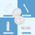 Purple Butterfly Pattern Contact Lens Case Box with Tweezers, Remover Tool, Solution Bottle, and Mirror for Eye Care