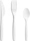 Party Essentials Plastic Cutlery Combo, 300 Pieces/100 Place Settings, Heavy Duty, White