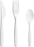 Party Essentials Plastic Cutlery Combo, 300 Pieces/100 Place Settings, Heavy Duty, White