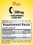 Vitamin C 500mg with Bioflavonoids and Rose HIPS | Vegetarian, Non-GMO, and Gluten Free | Essential Vitamin Supplement | by Sundance