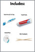 Dental Kit Portable Single Use with Travel Tooth Brush, Tooth Paste, Floss, Mint Tooth Picks - 10 Units