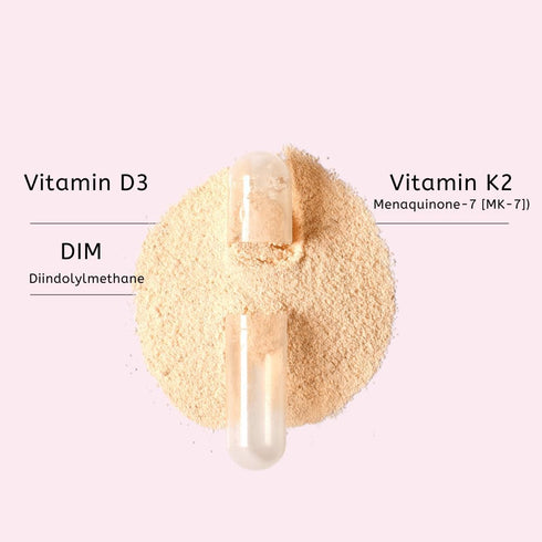 Divine Health's Hormone Zone, 150mg DIM, 100mcg Vitamin K2, 1000IU Vitamin D3, 60 Capsules, 60 Day Supply