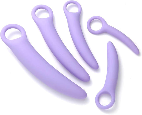 Qaveuny 5 Pack Set,Pelvic Silicone Pelvic Floor Muscle Dilator Trainer Wand Massager for WomenPelvic Floor