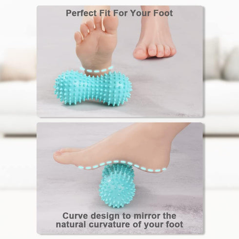 URAQT 3 Pack Set, Spiky Massage Ball, Hard Spiky Massage Ball Roller Professional Physical Therapy Massage Balls