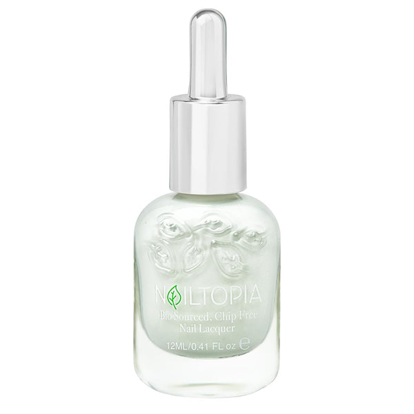 Nailtopia Plant-Based Chip Free Nail Lacquer - Non Toxic, Long-Lasting Polish, So Fresh, So Clean (White) - 0.41oz