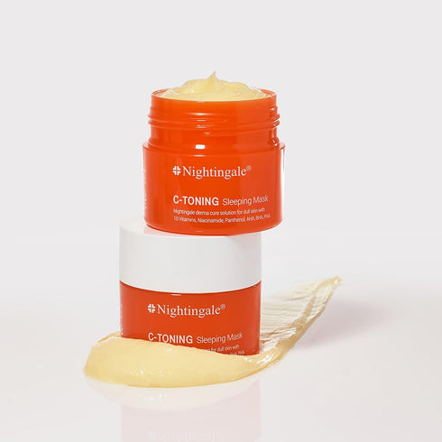 Nightingale C Toning Sleeping Mask, Overnight Face Mask with Vitamin C, Niacinamide, AHA, BHA, PHA