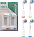 Replacement Brush Heads for Oral-B Braun Electric Toothbrush, Diamond Clean, EB55-X, Pack of 4