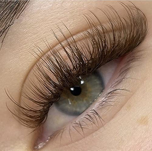 Volume Eyelash Extensions Brown 0.07mm D Curl Color Lashes Mixed Tray 15-20mm Rapid Blooming 3D 4D 5D 6D 8D 10D