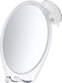 HONEYBULL Shower Mirror Fogless for Shaving, Suction Razor Holder, Small Bathroom Accessories (White)