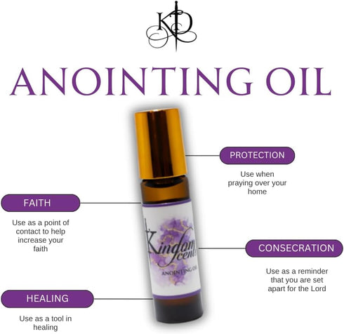 Kingdom Scents (15ml) Holy Anointing Oil for Prayer, Healing & Deliverance Hyssop & Spikenard Biblical Blend