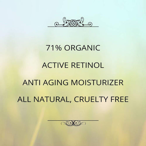 Retinol Moisturizer Cream 2.5% for Face & Eye Area - Anti-Aging Formula with Hyaluronic Acid, Vitamin E, Green Tea -