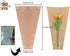 JYWRAPAER 50 Pack Packaging 9.8x3.9x17.9 Inches Flower Bags for Bouquets, Brown Kraft Flower Bouquet Bags, Wrapping