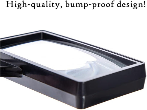 Large Handheld Magnifying Glass, 5X Magnification, 4x2 inches, Scratch Resistant Glass Lens for Seniors Reading,