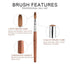 Nail Brush Kolinsky Sable Acrylic Nail Art Brush, Professional Red Wooden Brush (14#)