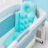 80x40cm Inflatable Bathtub Chair Tub Portable Foldable Shower Basin Travel Tub Seat for Elderly and Pregnant Women Blue