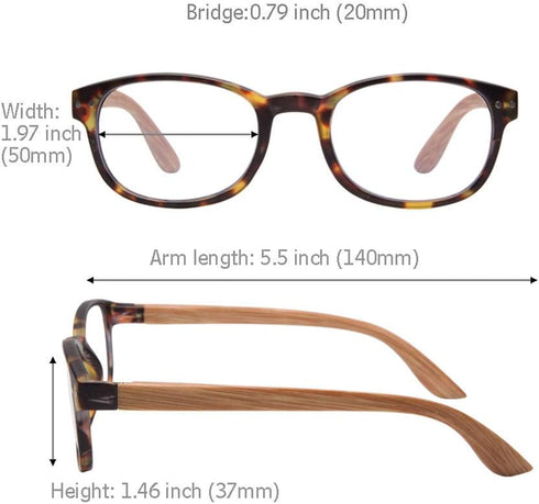 EYEGUARD 4 Pack Blue Light Blocking Reading Glasses for Men Women, Lightweight Anti Glare Filter Eyeglasses