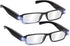 Bright LED Readers with Lights - Lighted Magnifier Nighttime Reader Compact Full Frame Eyewear Clear Vision Unisex