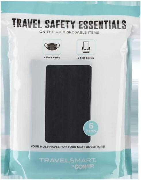 TRAVEL SMART Safety Kit with Seat Covers and Face Masks for Travel